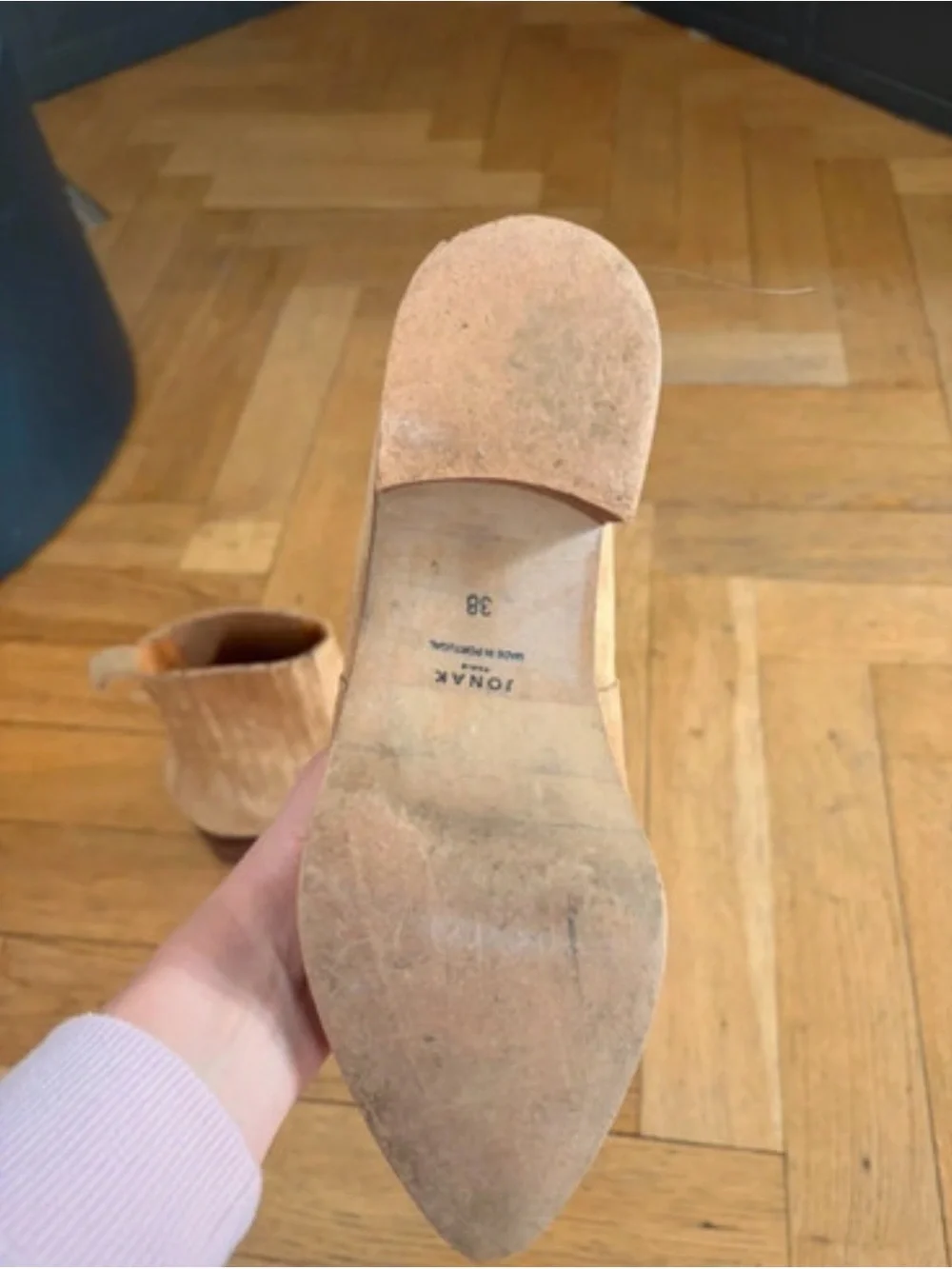 Jonak Suede Boots, tan, size 38 (US 7)